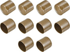 uxcell 10pcs Rubber End Caps 45mm(1 3/4") ID Vinyl Round End Cap Cover Screw Thread Protectors Light Brown