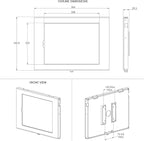 TABcare Locking Security Metal Case for Apple iPad Pro 12.9" 3/4/5/6 for Kiosk, POS, Store, Show Display (White, iPad Pro 12.9 3/4/5/6)