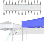 2Pcs 10FT Canopy Rain Gutters for Pop Up Canopy, Waterproof Polyester Drainage System, Tent Extension Attachment Accessories