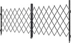 VEVOR Double Folding Security Gate, Lockable Scissor Gate with 360° Swivel Casters, Outdoor Barricade Steel Retractable Gates, for Entry Security, Garage, Warehouse & Pool, 129.92 x 63.19 in (W x H)