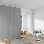 Room Divider Curtains Total Blackout Privacy Curtain Panel Room Thermal Insulated Noise Reduction Curtains for Bedroom Window Living Room Ceiling Track Curtain W 15 ft × H 9 ft Grey