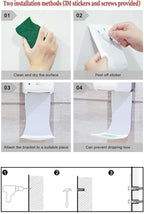 2PCS Wall Mounted Soap Dispenser Drip Tray, Stand, Bracket, Water Tray,Detergent Cup Holder,Prevent Dripping and Spraying (White)
