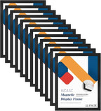 Relx 12 Pcs 8.5 x 11'' Self-Adhesive Magnetic Wall Signs Holder Magnetic Picture Frame Document Holder Wall & Window Adhesive Frames for Office Home Store Restaurant