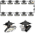 100ft LED Construction String Lights,Super Bright 15000lm 150w Adjuest 90&180 Degrees On Both Sides Waterproof IP66 Led String Work Lights, Construction Temporary Lights (100ft-Adjustable 10lights).