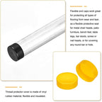 uxcell 4pcs Rubber End Caps 150mm(6 Inch) ID Vinyl Round End Cap Cover Screw Thread Protectors Yellow, 50mm Height