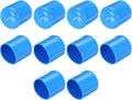 uxcell 10pcs Rubber End Caps 22mm(7/8") ID Vinyl Round End Cap Cover Screw Thread Protectors,Light Blue