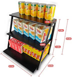 CozyNova 3 tier candy display - Snack holder with snack holder - Multi-functional counter snack and chip holder for stores - Cupcake display stand（Black）