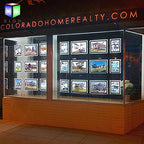 Real Estate Window Hanging Acrylic Photo Frame Advertising Display Office Led Store Sign Holders(Vertical,3pcs A4 a row)