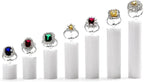 Oirlv Acrylic Jewelry Display Stand Ring Showcase Display Holder 7 PCS Rings Stand (White)