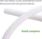 Alex Tech 50ft - 1/2 inch Split Wire Loom Tubing - White