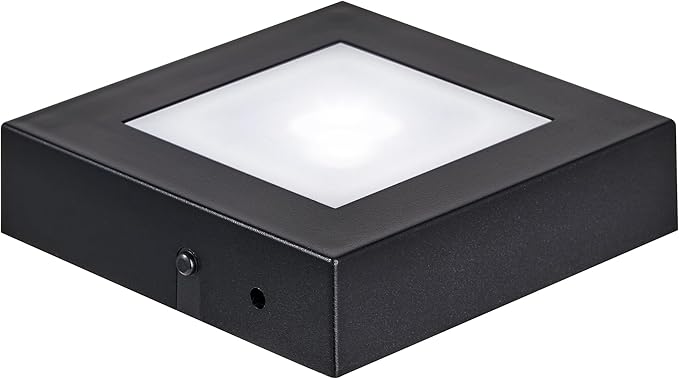 EUSTUMA LED Light Base Square Display Stand In A Variety of Colors,Lighted Up Stand Color Changing LED for 3D Glass Crystal Art,Holiday Party Decoration. (Small black, Small)