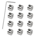 12pcs Set Screw Collars 3.05mm Bore Shaft Collars Screw Style, 8mm OD, 5mm Width, Landing Gear Collar Wheel Stopper for Automotive and Industrial Use