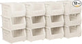 Akro-Mils 30237 AkroBins Plastic Storage Bins, Space-Saving Stackable Bins for Garage, Pantry, Craft Organization, 9-Inch x 6-Inch x 5-Inch, Stone, 12-Pack