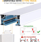 VANoopee 16-Pack 10W Dimmable LED Track Lighting Heads H Type Track Light Replacement Fixtures Bright 3000K Warm White Ceiling Spotlight for Accent Task Art, Flicker Free CRI90+ 24° 800lm White