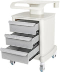 Mobile Ultrasound Trolley Cart Portable Ultrasound Imaging Scanner Vehicle Medical Beauty Storage Cart 115LBS Load with 4 Wheels 2 Brake for Hospital Office Bedroom Medical Clinic