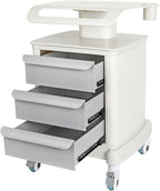 Mobile Ultrasound Trolley Cart Portable Ultrasound Imaging Scanner Vehicle Medical Beauty Storage Cart 115LBS Load with 4 Wheels 2 Brake for Hospital Office Bedroom Medical Clinic