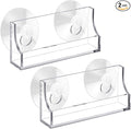 Window Mount Business Card Holder with Suction Cups Acrylic Single Pocket Organizer Clear Card Holder Acrylic Display Storage for Home Office (Pattern)