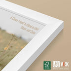 VCK 27x40 Poster Frames Set of 5, Exclusive Woodgrain White Picture Frame, Wall Mounting Hanging