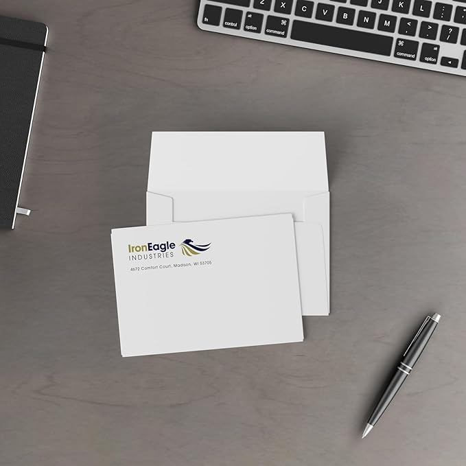 GotPrint Custom Envelopes 4x6 | White #A4 Envelope for Announcements, Invitations, Wedding, Postcards, Mailing | Personalize - Upload Design, Add Text or Logo | 4.25x6.25, 50Qty