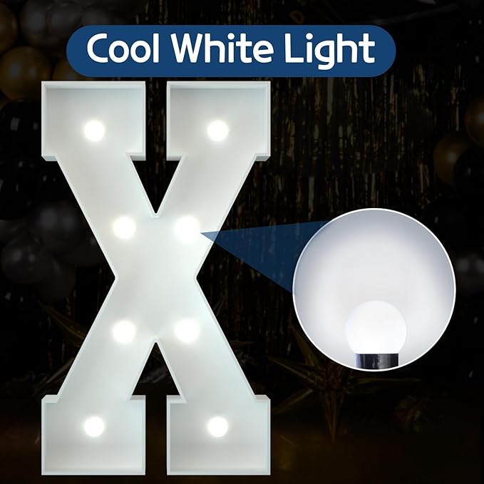Marquee Letters 3 Feet Tall Large Light Up Letters Decorations Wedding Engagement Proposal White Party Decorations Marry Me Sign XOXO Big Cardboard Backdrop X