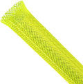 Braided Expandable Cable Sleeve, PET Wire Loom, Flexible Mesh Sleeving Cord Management for TV, Computer, Home Theater, Automotive, Protect Cat from Chewing Cords (Yellow, 1/4" x 25ft)