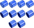 uxcell 10pcs Rubber End Caps 45mm(1 3/4") ID Vinyl Round End Cap Cover Screw Thread Protectors Blue