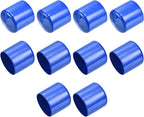 uxcell 10pcs Rubber End Caps 45mm(1 3/4") ID Vinyl Round End Cap Cover Screw Thread Protectors Blue