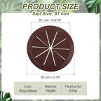 PATIKIL Desk Grommet 3-3/16", 4 Pcs Round Cable Grommet Cord Hole Cover with Adhesive Tape Flexible Table Wire Organizer for Office Home Table Countertop, Deep Brown