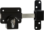 GateMate Long Throw Gate Lock, Euro Profile Keyed Alike Gate Lock for Sheds, Gates & Garage Doors, Keyed Both Sides, 316 Stainless Steel, for Wooden Gates & Doors Up to 2” (50mm), 5 Keys
