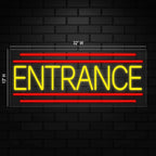 Entrance Neon Sign for Retail Displays | Value priced LED Flex Neon | Electronic Light Up LED Sign for Windows/Walls | 32"W x 13"H x 1"D