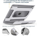 Tablet Stand for Desk Compatible with 10.2" iPad 7 8 9, All Metal, 360 Swivel Base, Anti Theft Tablet Retail Stand - BSC102WT