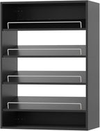 Shoe Shelf Short Tower Closet Unit, Modular Closet System, Wood Closet System Organizer with Storage for Walk In Closets, Clothing Rack for Hanging Clothes, Bedroom, Black, 19.5"W