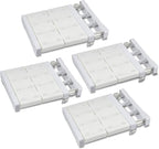 Gerrii 4 Pcs Closet Tension Shelf Rod Expandable Shelf Locker Organizer Adjustable Metal Storage Rack Scalable Layered Divider Separator for Cabinet Wardrobe Kitchen Bathroom (14.96''-23.62'')
