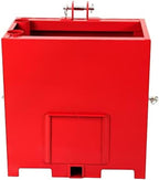 3 Point Hitch Ballast Box, 800 Lbs Tractor Ballast Box with 2'' Quick Hitch Receiver for 3 Point Category 1 Tractors, Loaders and Skid Steers,Red