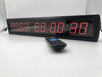 AZOOU 1.8-inch 10 Digits with Red Color LED Timer Countdown/up Wall Mounted Clock with Days Hours Mins Secs