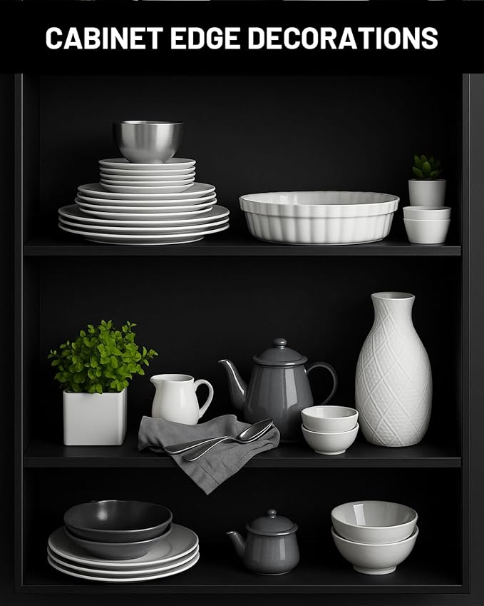 Melamine Edge Banding Black 3/4 inch x 10 ft Veneer Edging Easy Application Iron on Edge Banding Tape for Cabinet Plywood Repairs Furniture Restoration
