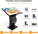 32 inch Touch Screen Kiosk, LCD Screen Digital Signage Kiosk, K-Style Stand Digital Signage Display, Interactive Display for Mall Navigation/Self-Ordering/Advertising/Retail Store