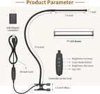 iZELL Desk Light [2-Pack] LED Desk Lamp with Clamp [77 LEDs with 3 Color Modes & 10 Brightness Levels] Flexible Gooseneck Book Light, Easy Clip-on Reading Light