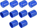 uxcell 10pcs Rubber End Caps 22mm ID Vinyl Round Tube Bolt Cap Cover Screw Thread Protectors Blue
