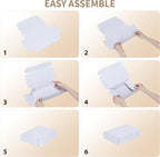 RLAVBL 9x6x2 Shipping Boxes Set of 25, White Corrugated Cardboard Box for Packing, Mailing, Business