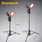 12000LM 85W Corded and Cordless LED Work Light with Tripod, Compatible with MILWAUKEE DEWALT MAKITA 18-21V Battery, Dual-Head Adjustable Jobsite Light, Flicker-Free for Auto Repair Electrical