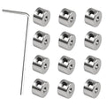 12pcs Set Screw Collars 5.05mm Bore Shaft Collars Screw Style, 10mm OD, 5mm Width, Landing Gear Collar Wheel Stopper for Automotive and Industrial Use
