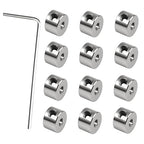 12pcs Set Screw Collars 5.05mm Bore Shaft Collars Screw Style, 10mm OD, 5mm Width, Landing Gear Collar Wheel Stopper for Automotive and Industrial Use
