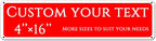 Custom Sign,street signs customized，Aluminum Weatherproof Metal Sign Multiple Sizes,Single-sided and double-sided, Customize for Office, Business, Workplace, office, Home, Delivery Signs(4 * 16 Inch)