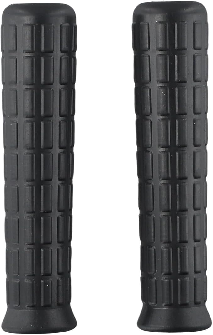 2Pcs Wheelbarrow Rubber Handles Replacement, Anti-slip Handle Grip Covers Weatherproof Handles Non-Slip Round Tubes for Garden Carts(114x20mm Black)