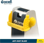 Excell ET-117 Heavy Duty Steel Desk Tape Dispenser (1" Wide) with Safety Blade Cover, Desk Top Dispenser for Home,Office, Shop, Retail Store and Warehouse Wrapping Purpose