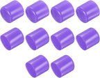 uxcell 10pcs Rubber End Caps 42mm(1 5/8") ID Vinyl Round End Cap Cover Screw Thread Protectors Purple