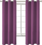 BGment Room Darkening Curtains 63 Inches Long - Grommet Thermal Insulated Drapes Window Treatment Curtains for Bedroom, 2 Panels, 42 x 63 Inch, Eggplant Purple