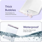 White Extra Large Poly Bubble Mailers 14.25x20 inch #7 | Self Seal Large Padded Envelopes | Air Cushioned Bubble Mailer | Usable Size 14.25x19 |Lightweight Mailing Shipping Bags | 50 Pack Bulk