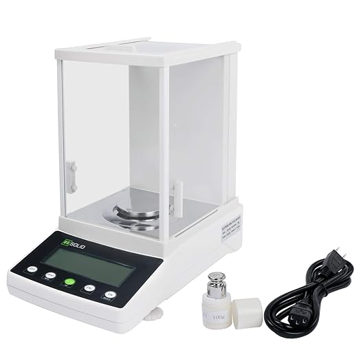 U.S. Solid 1mg Precision Balance, 600g x 0.001g Analytical Lab Scale with RS232 Interface, Parts Counting, Percentage Weighing, Precise Measurement, g/mg/ct/oz for Scientific Use, Jewelry
